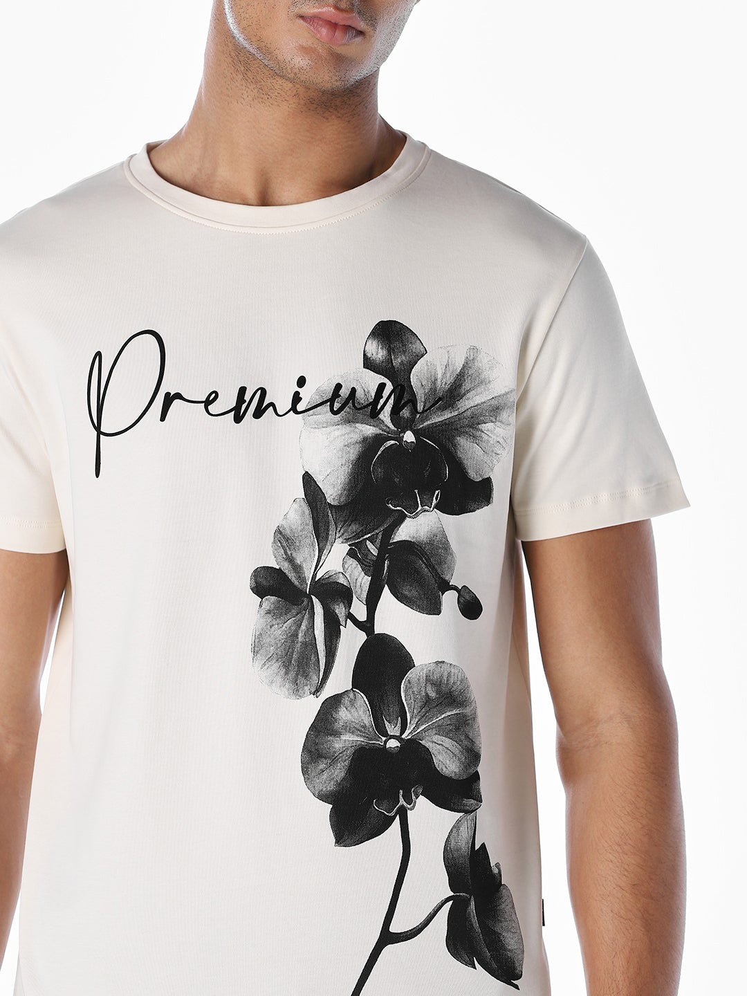 Off-White Floral Print T-shirt