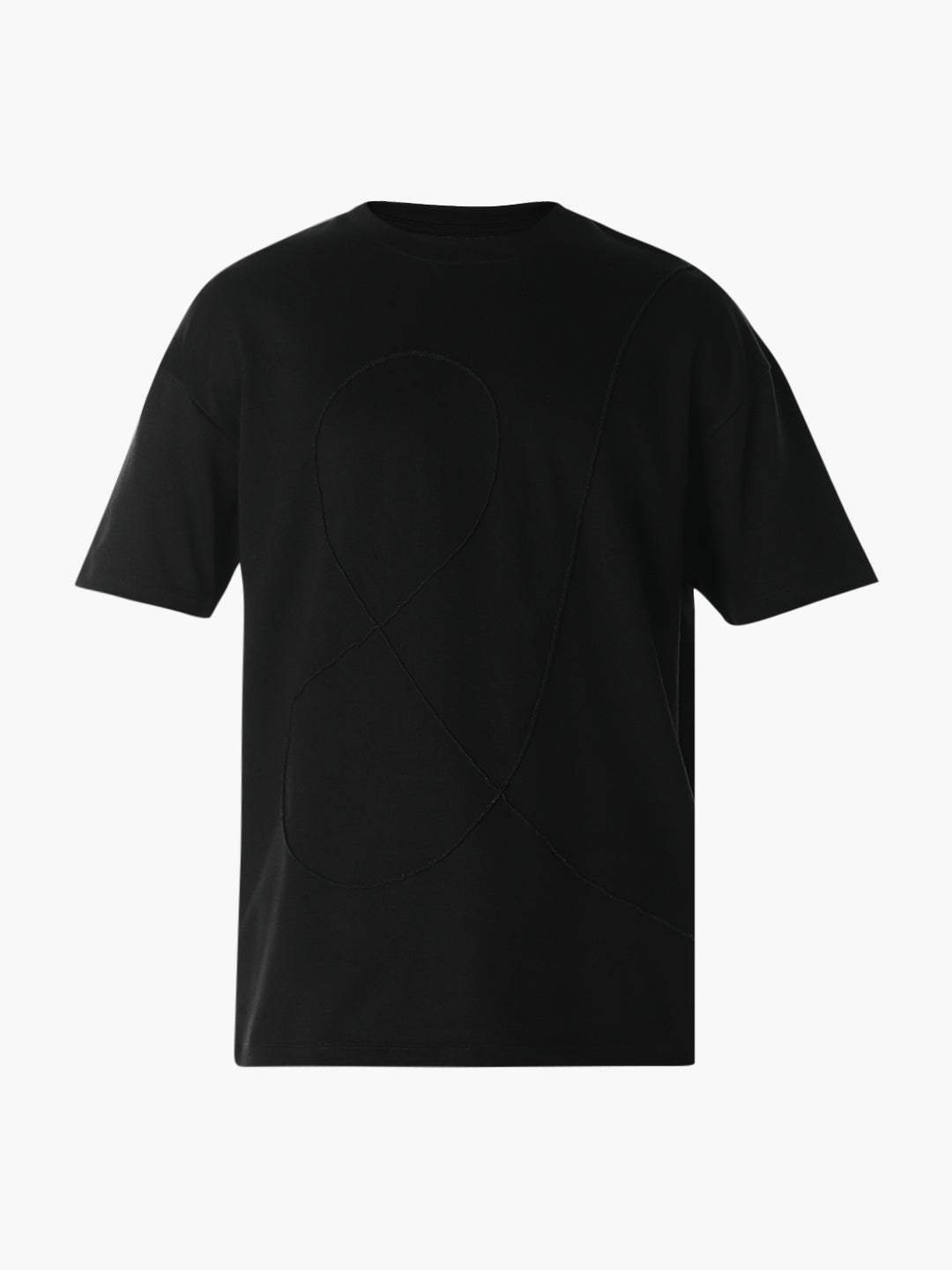 Textured Stitch Detail Oversized T-shirt