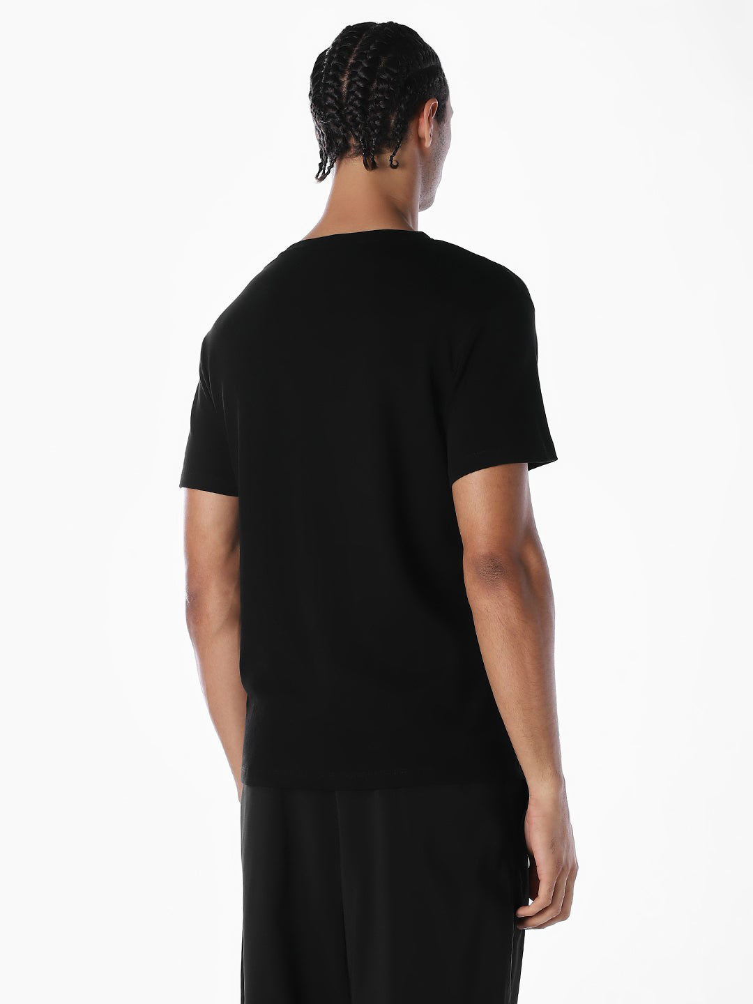 Black Floral Graphic Print T-shirt