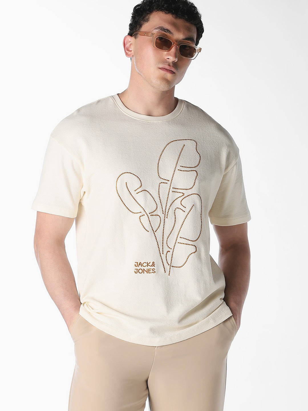 Embroidered Boxy Fit T-Shirt - XS