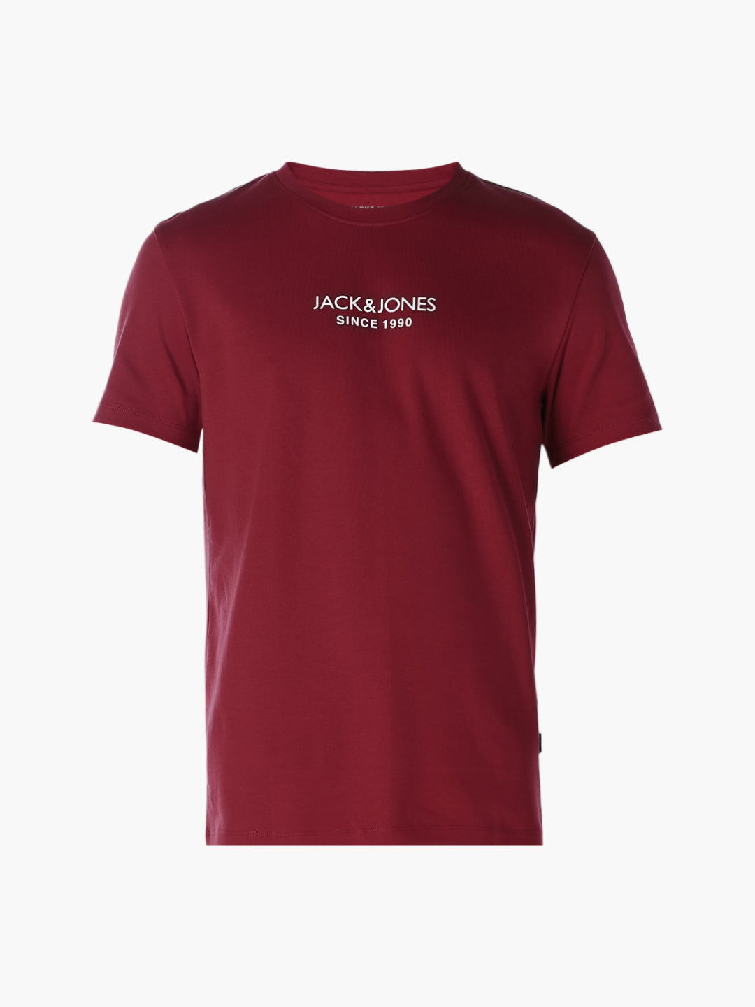 Dark Red Logo Print T-shirt