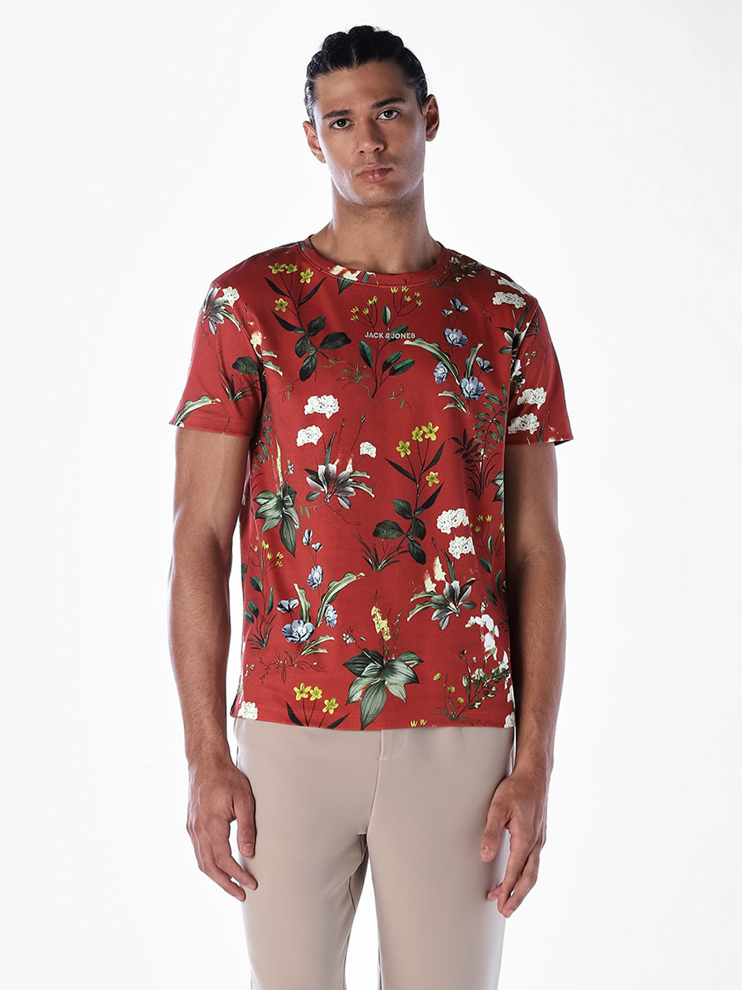Floral Print Cotton T-shirt
