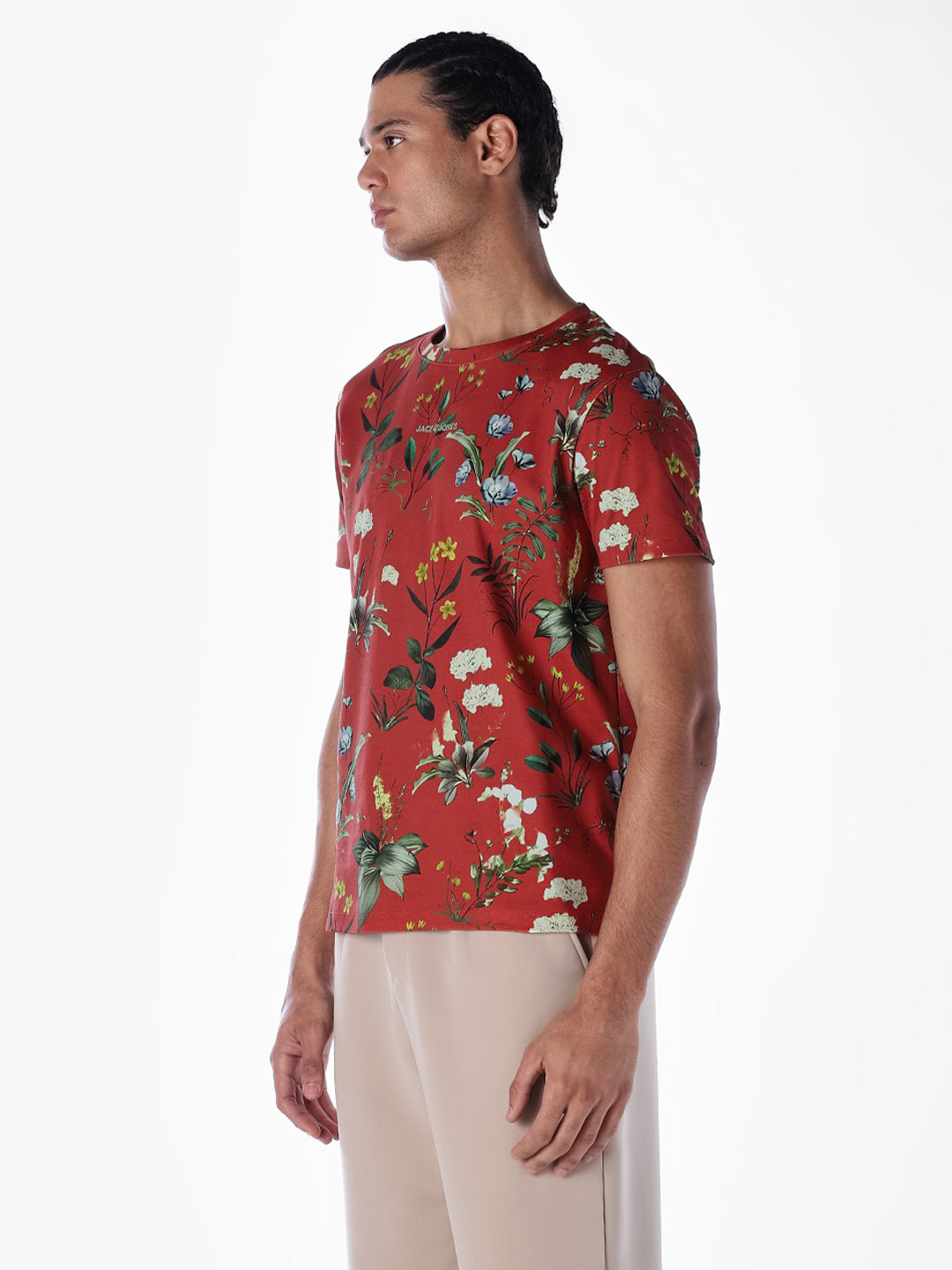 Floral Print Cotton T-shirt