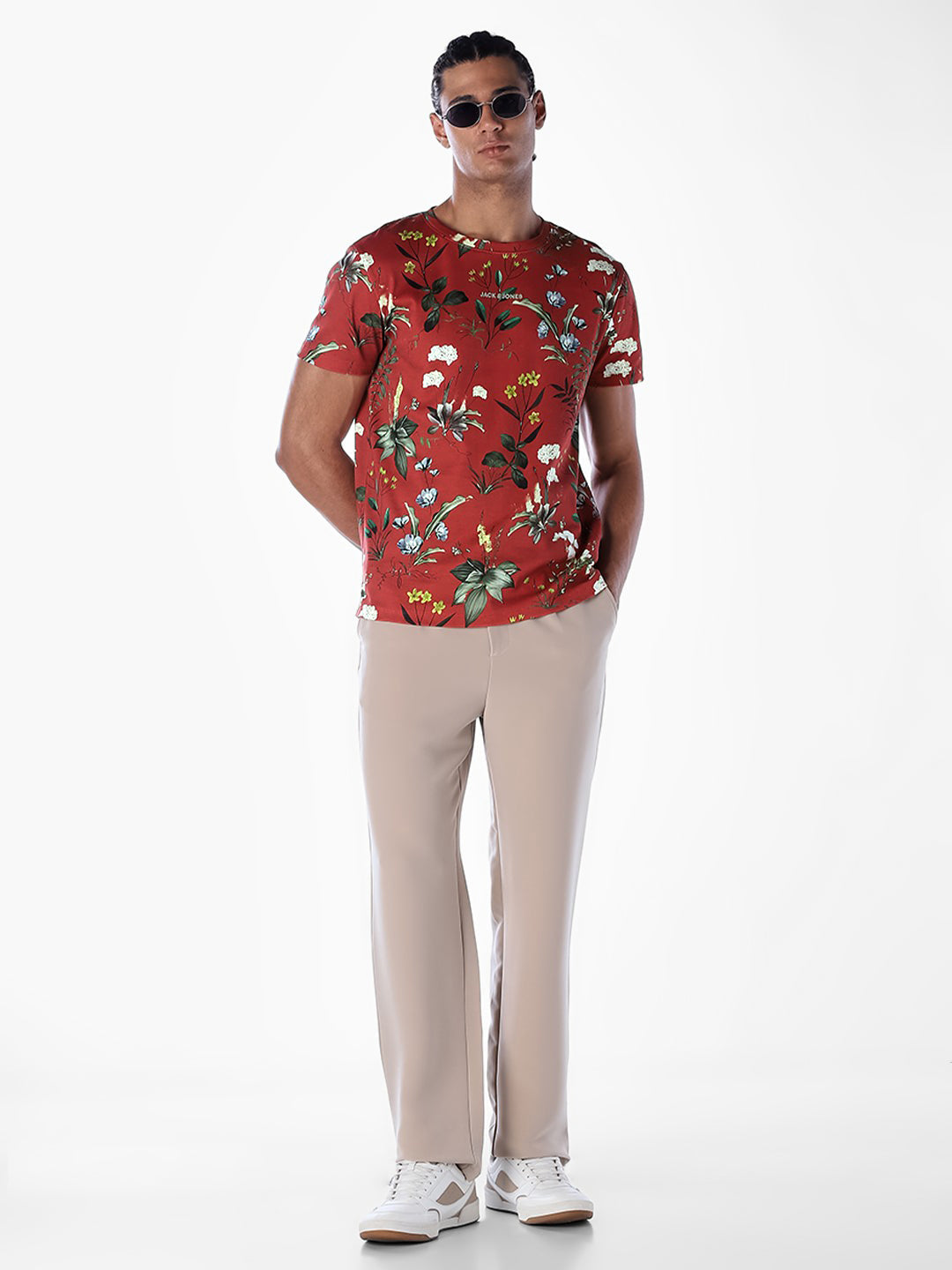 Floral Print Cotton T-shirt