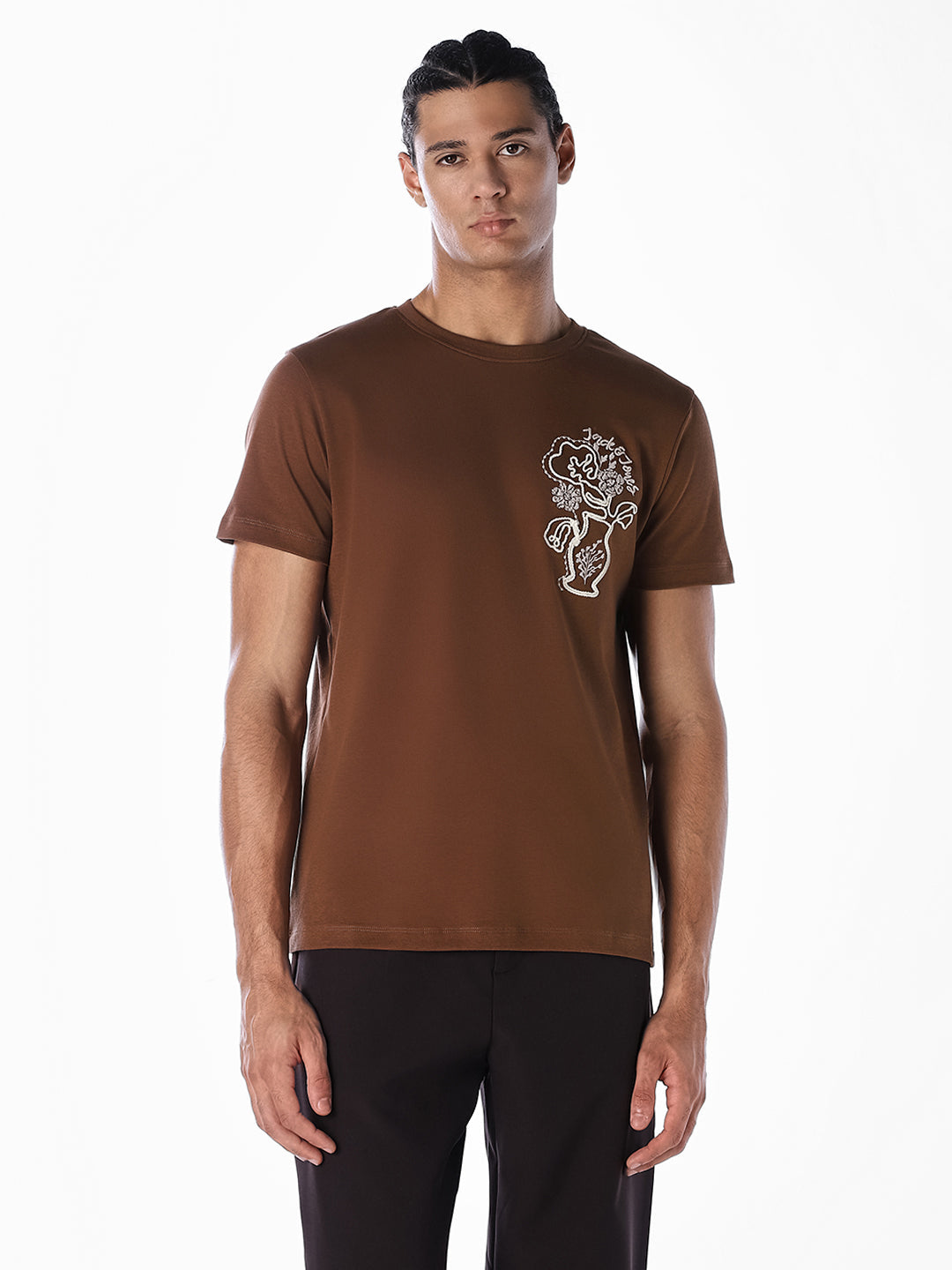 Embroidered Back Graphic T-shirt