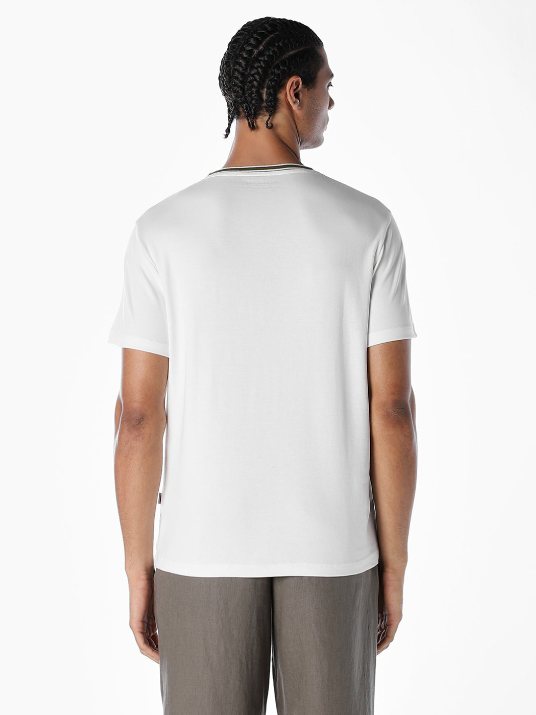 Embroidered Print Cotton T-shirt