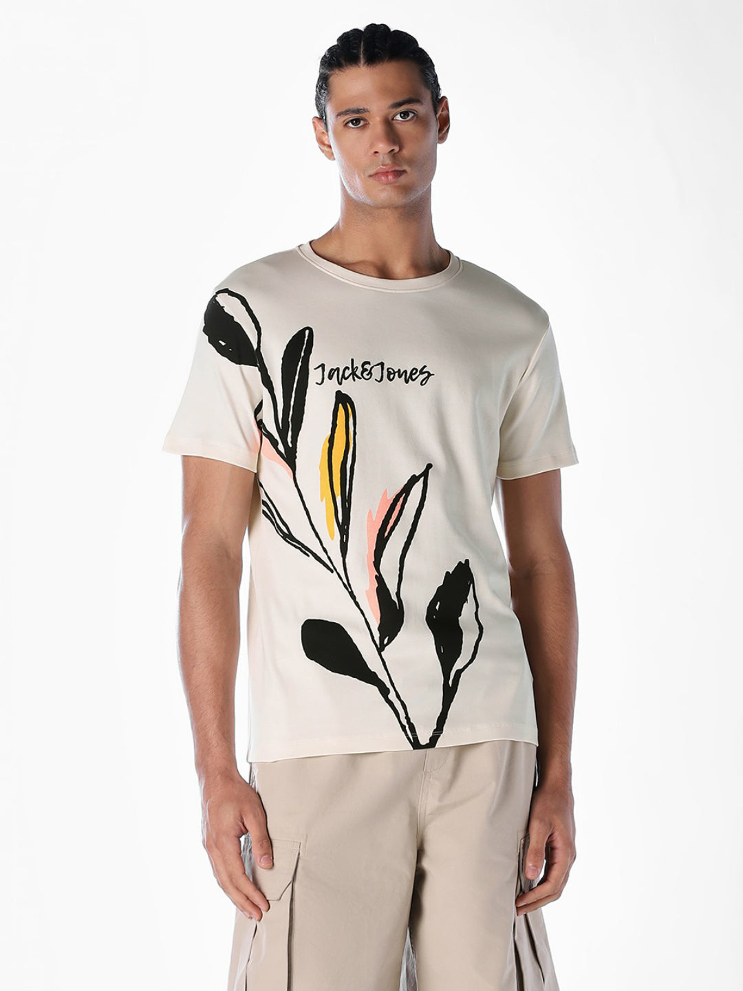 Abstract Botanical Print T-shirt