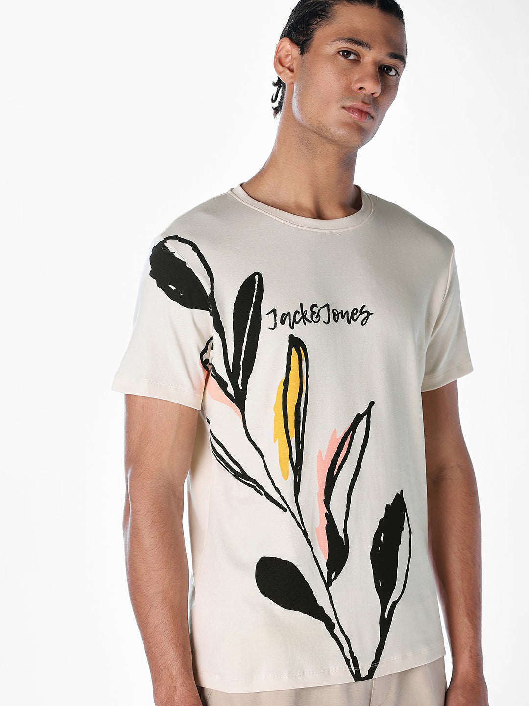 Abstract Botanical Print T-shirt