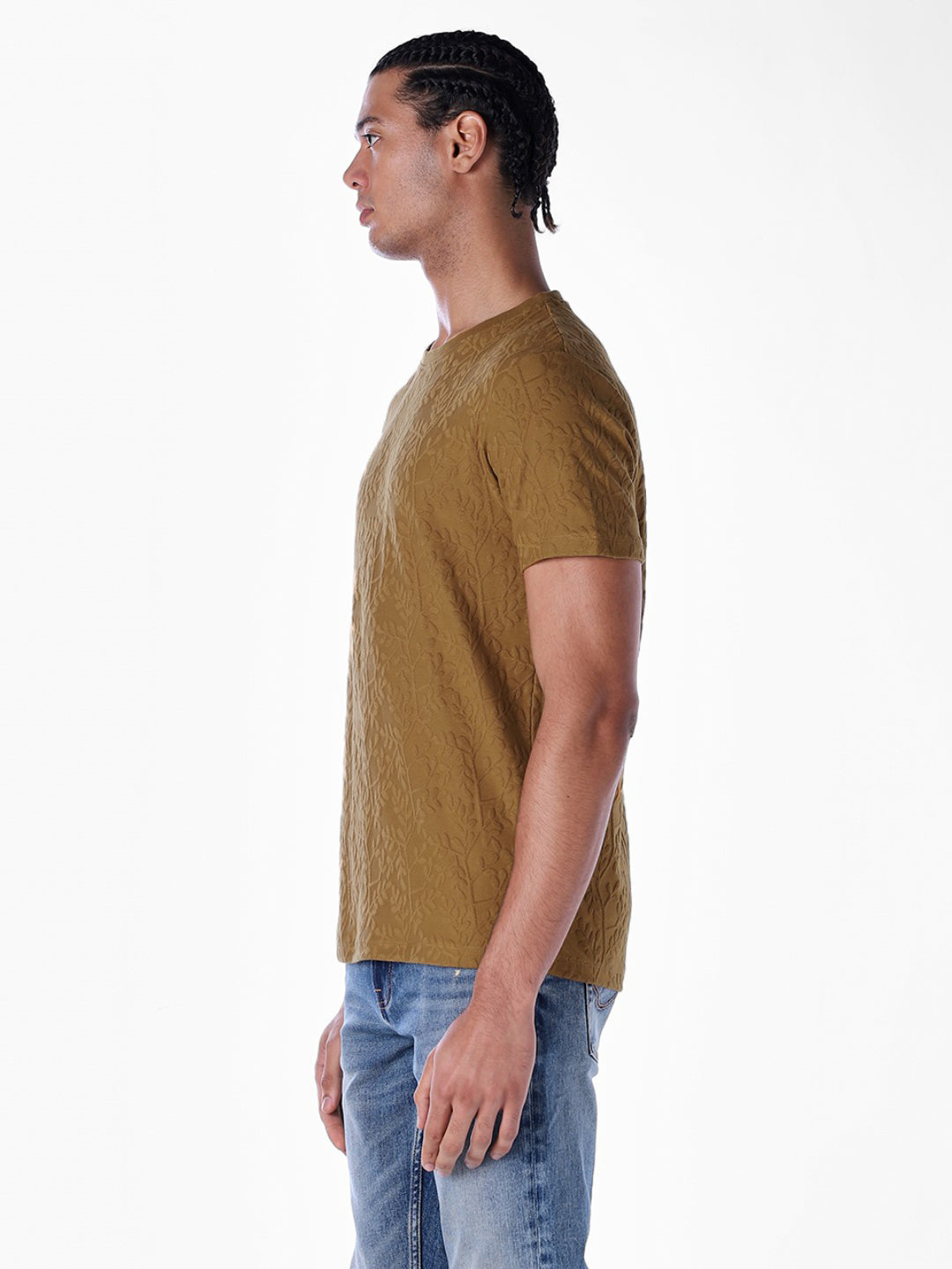 Jacquard Crew Neck T-shirt
