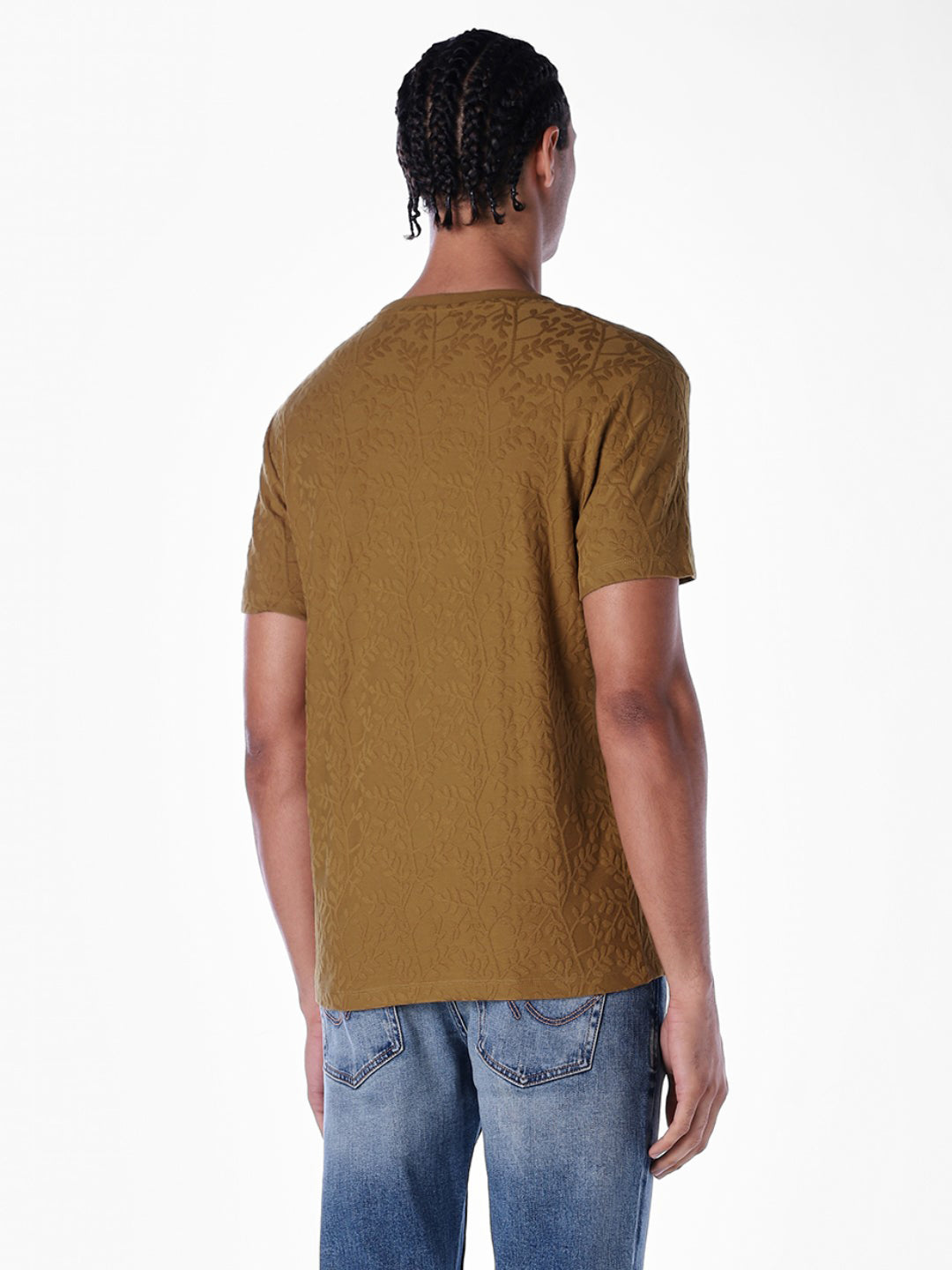 Jacquard Crew Neck T-shirt