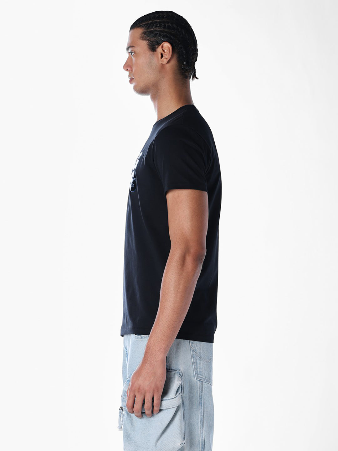Logo Print Crew Neck T-shirt - Black