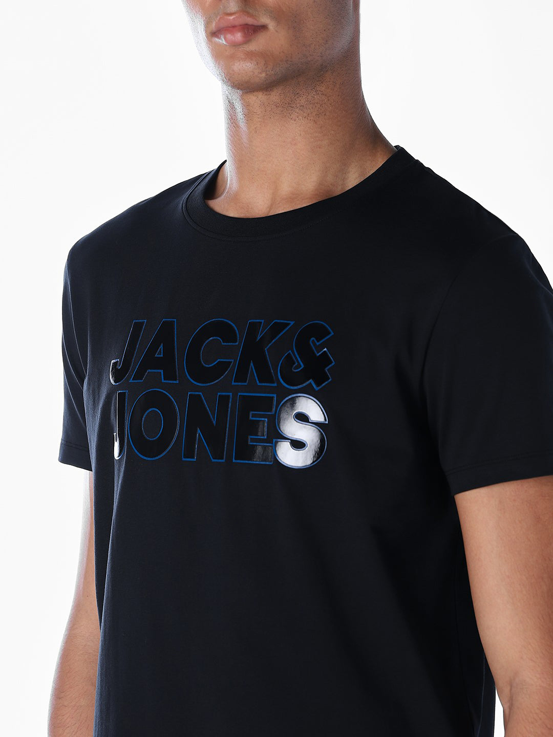 Logo Print Crew Neck T-shirt - Black
