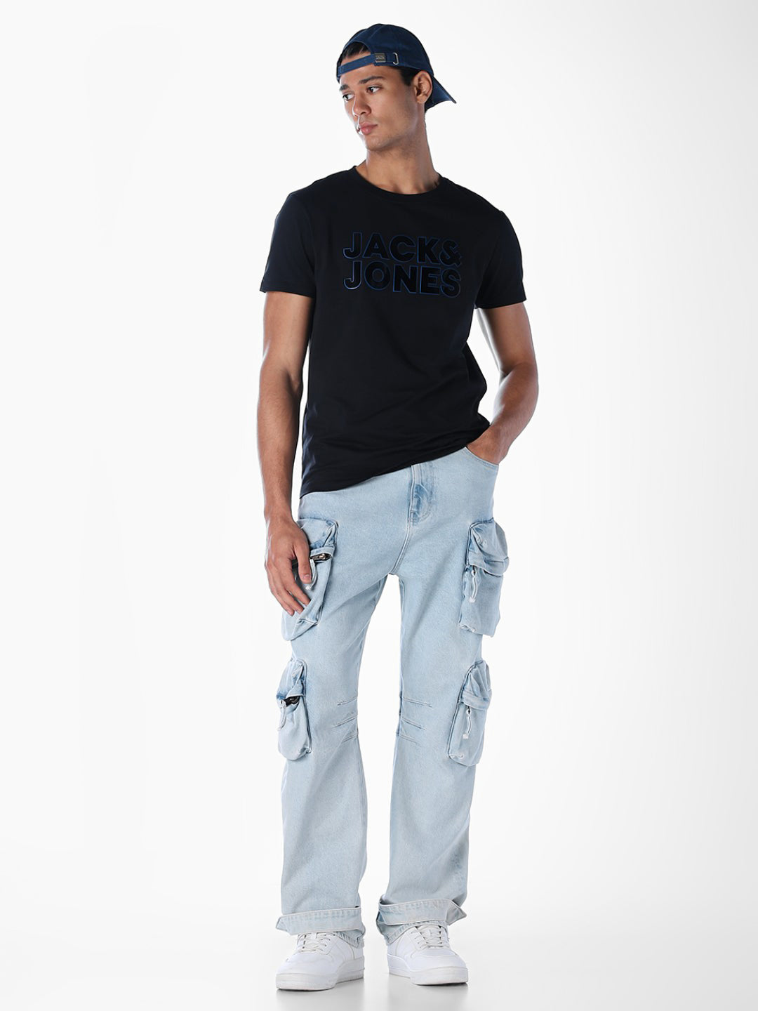 Logo Print Crew Neck T-shirt - Black