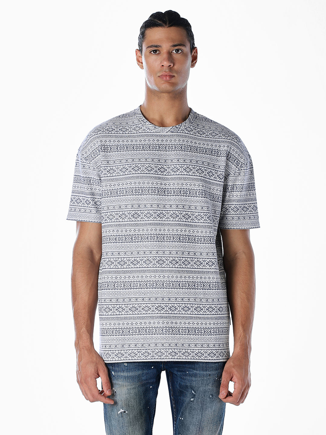 Printed Jacquard Oversized T-shirt