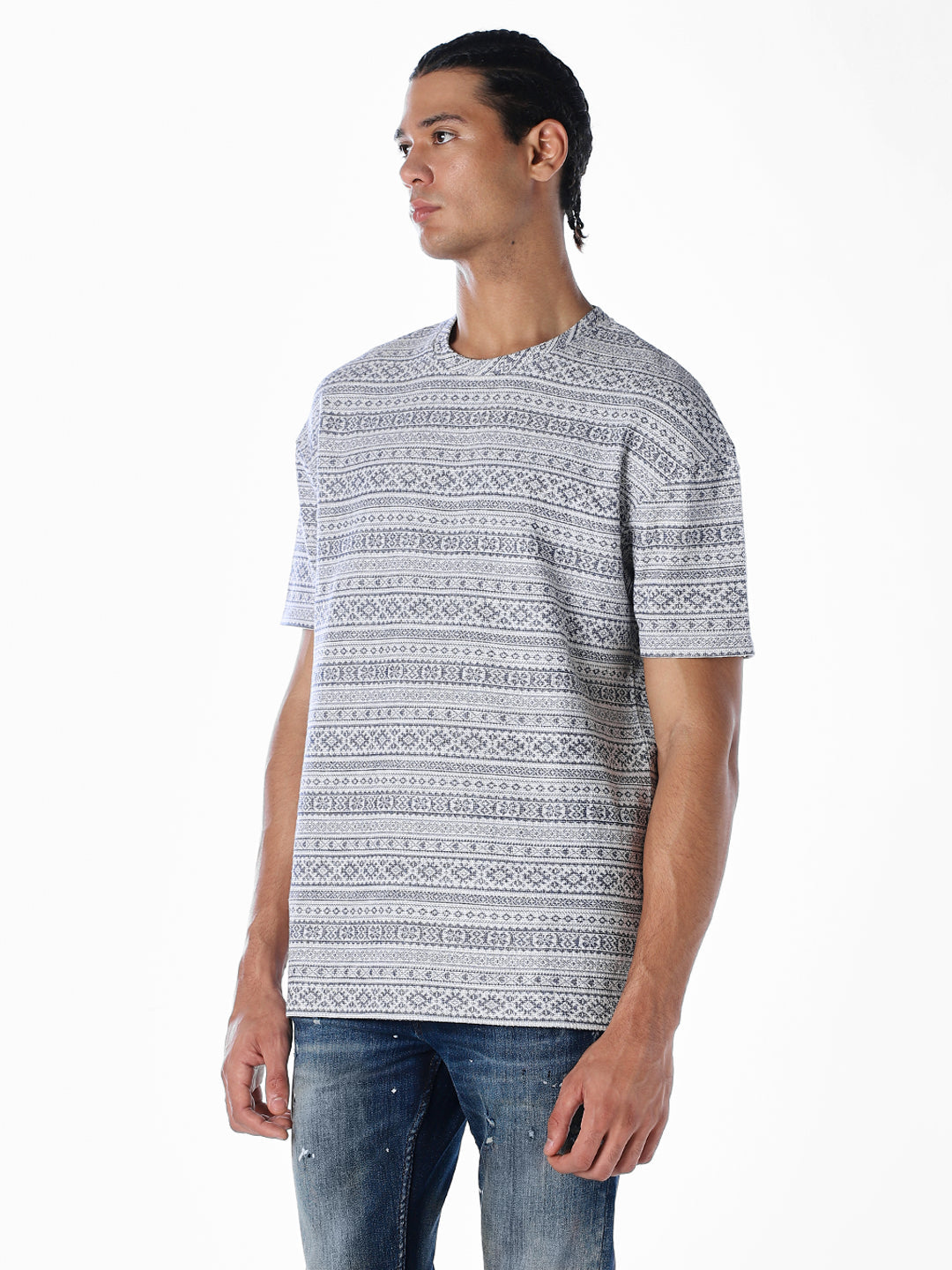 Printed Jacquard Oversized T-shirt