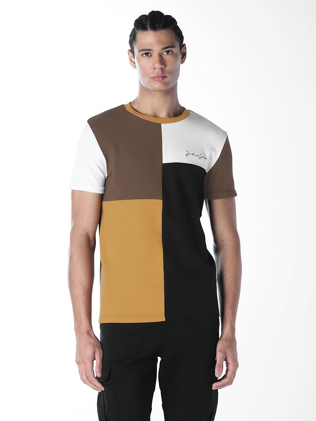 Colourblocked Crew Neck T-shirt