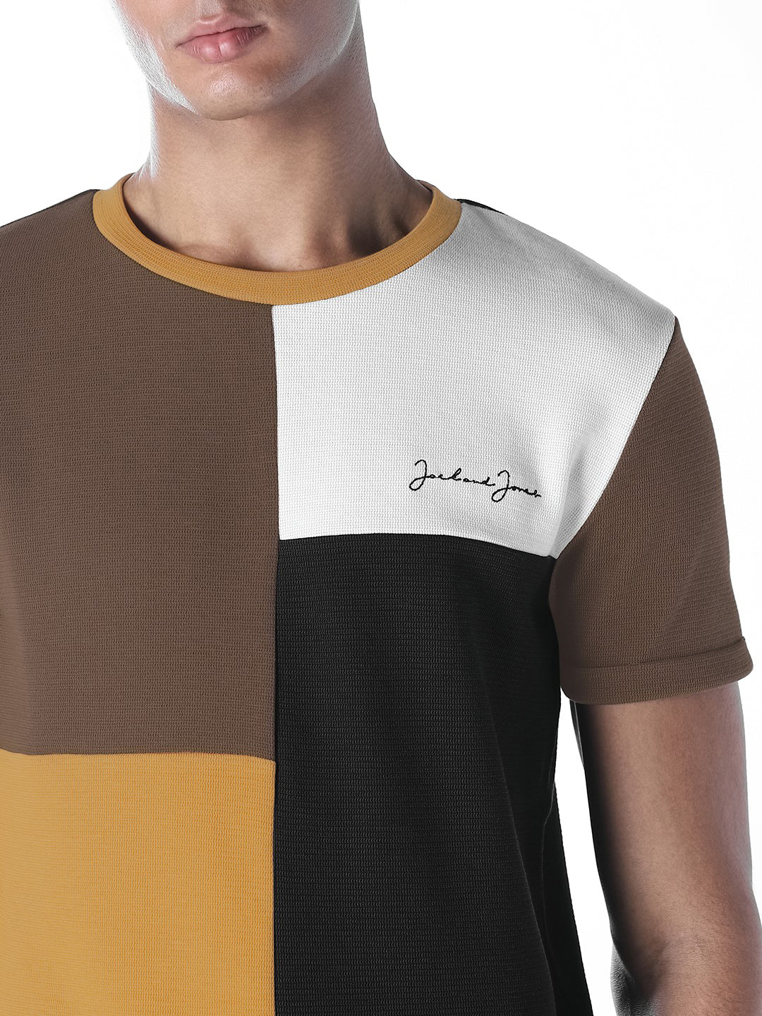 Colourblocked Crew Neck T-shirt
