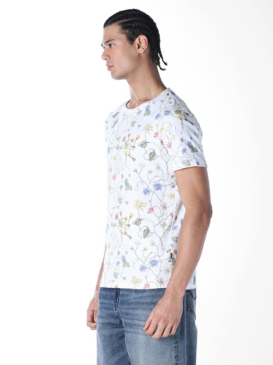 Floral Print Cotton T-shirt