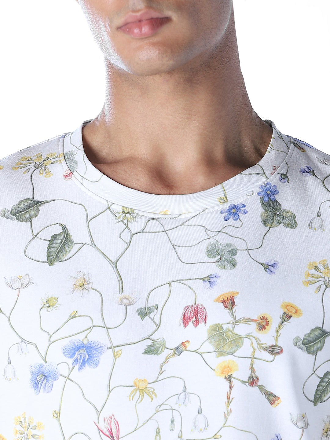 Floral Print Cotton T-shirt