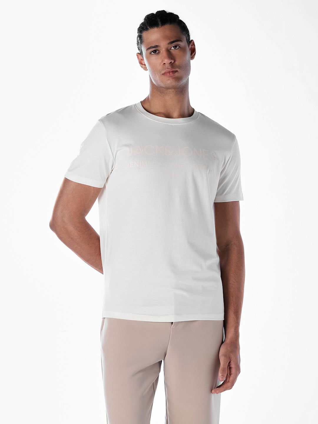 Logo Print Crew Neck T-shirt - White