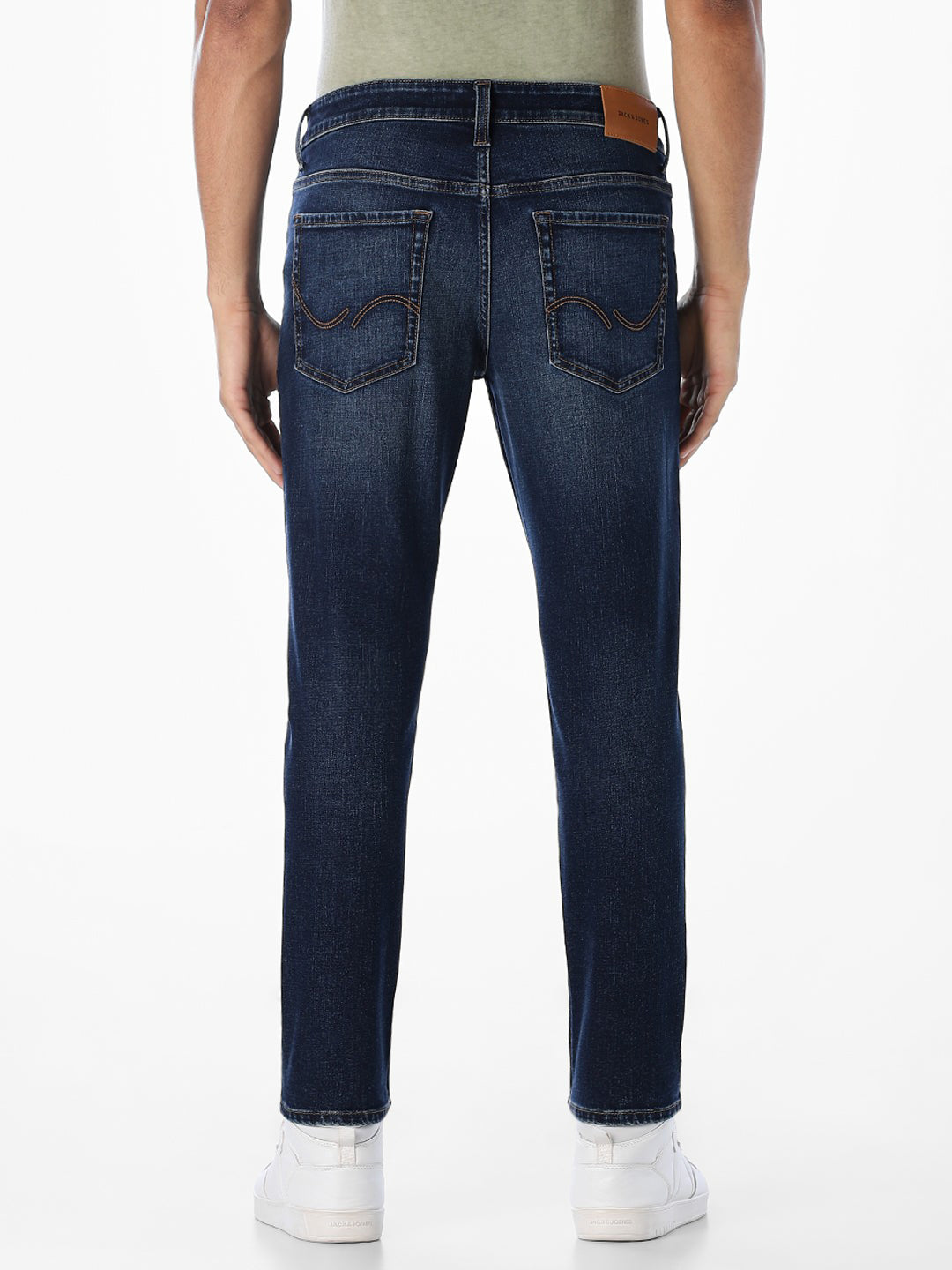 Brak Cropped Slim Fit Jeans - Dark Blue