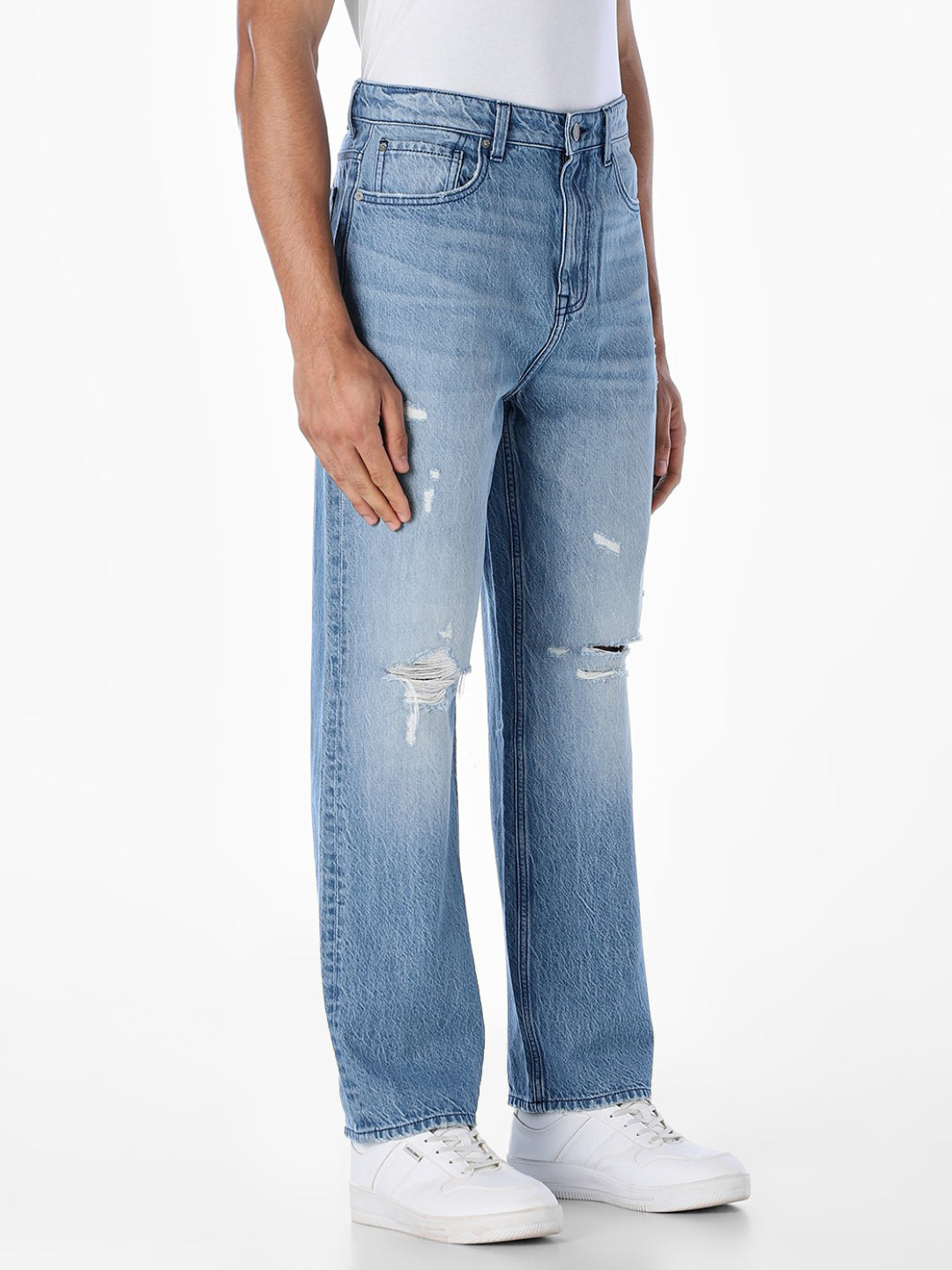 Heavily Distressed Dario Loose Fit Jeans