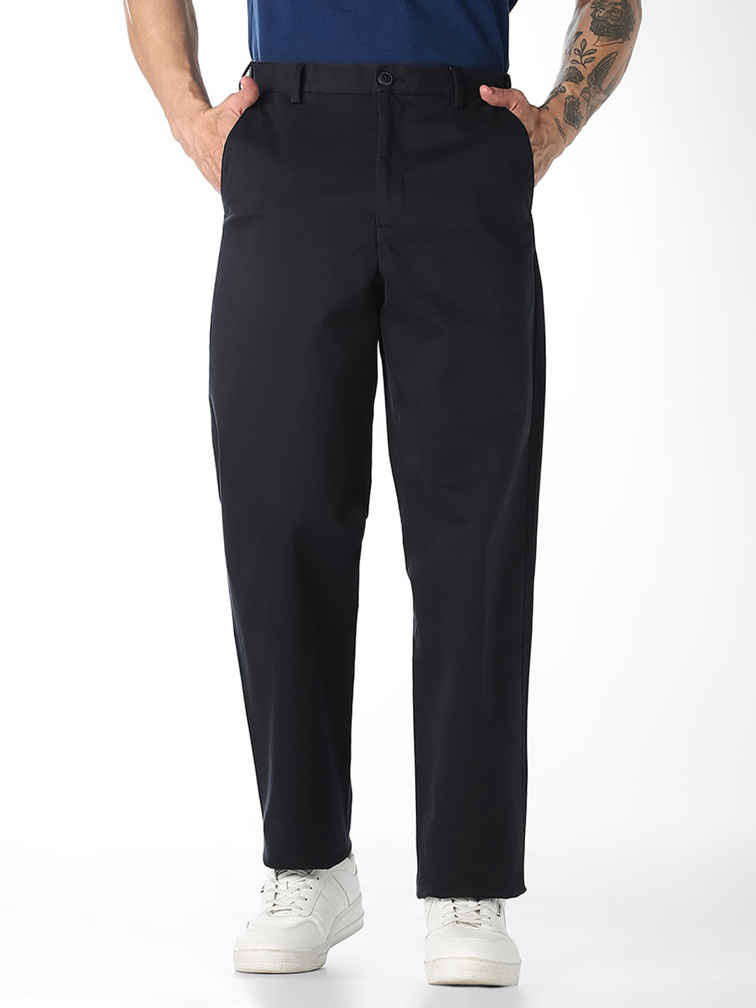 4 Pocket Cotton Slim Fit Pants - S