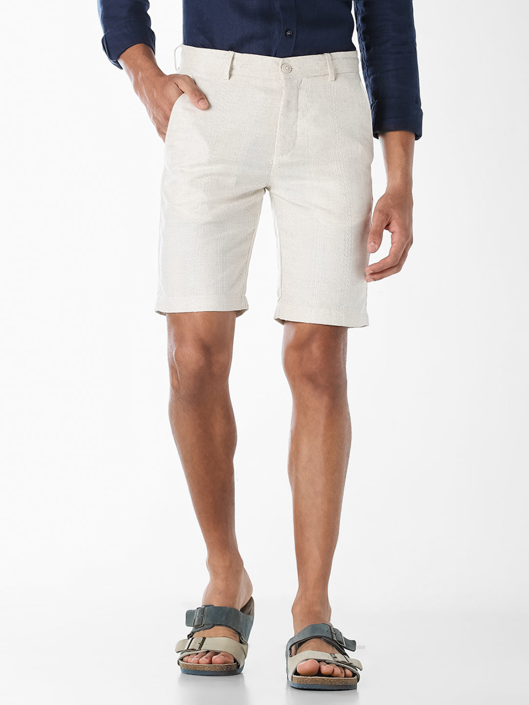 Regular Fit Textured Shorts