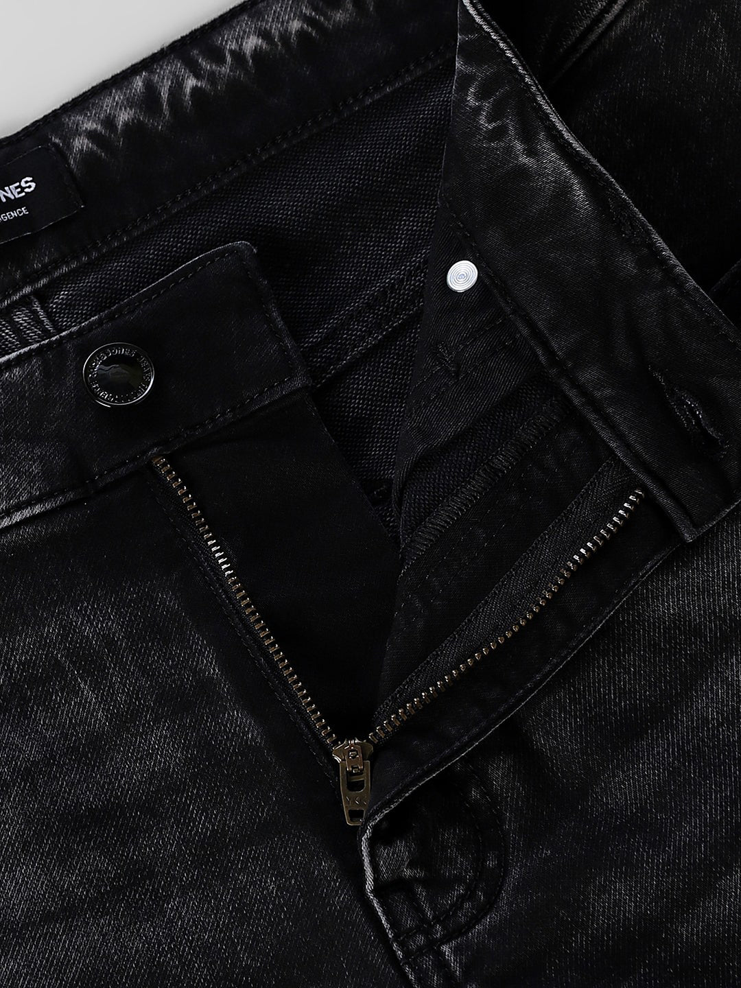 Black Washed 5 Pocket Denim Shorts