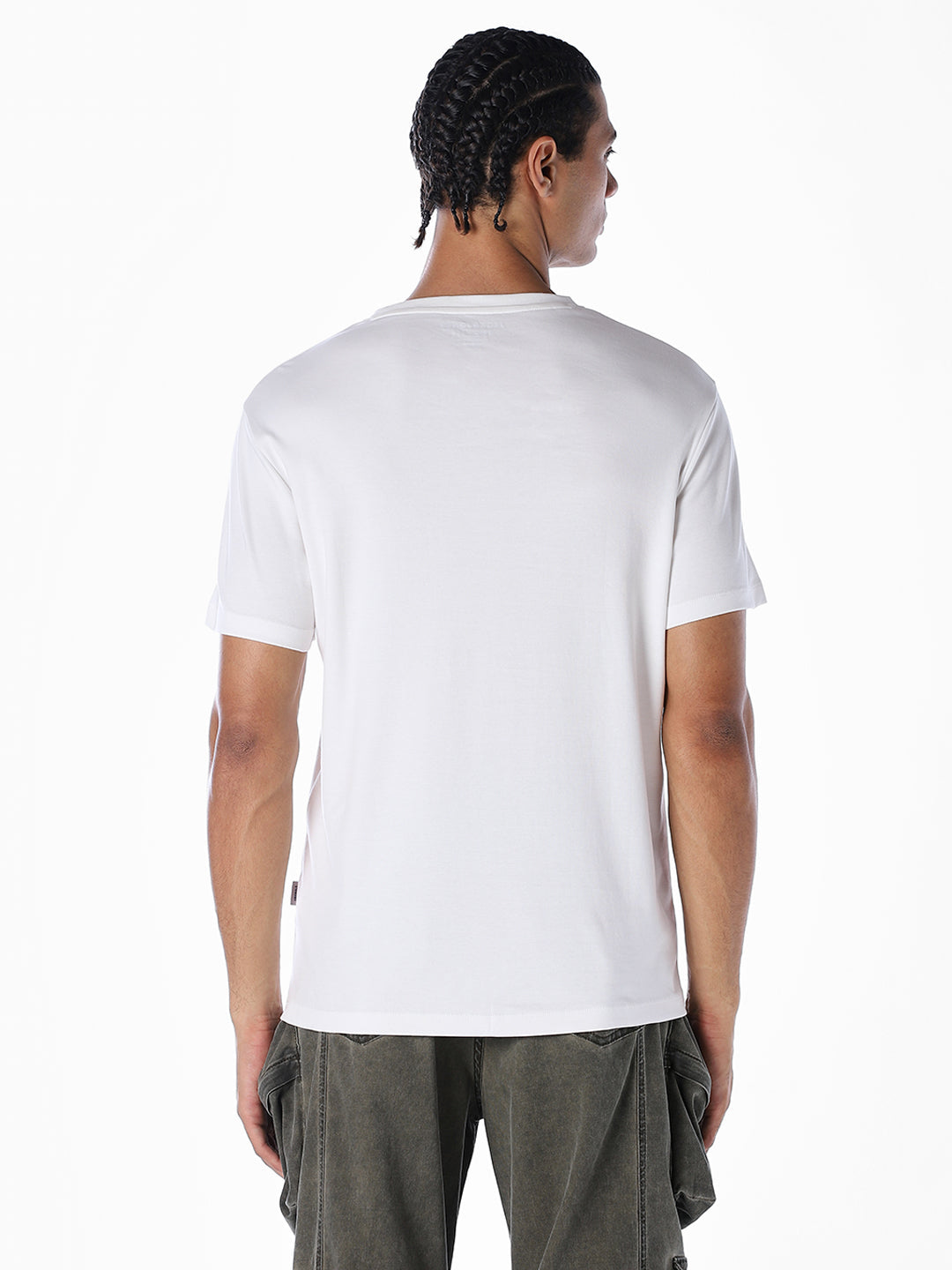 Embroidered Floral Logo Print T-shirt