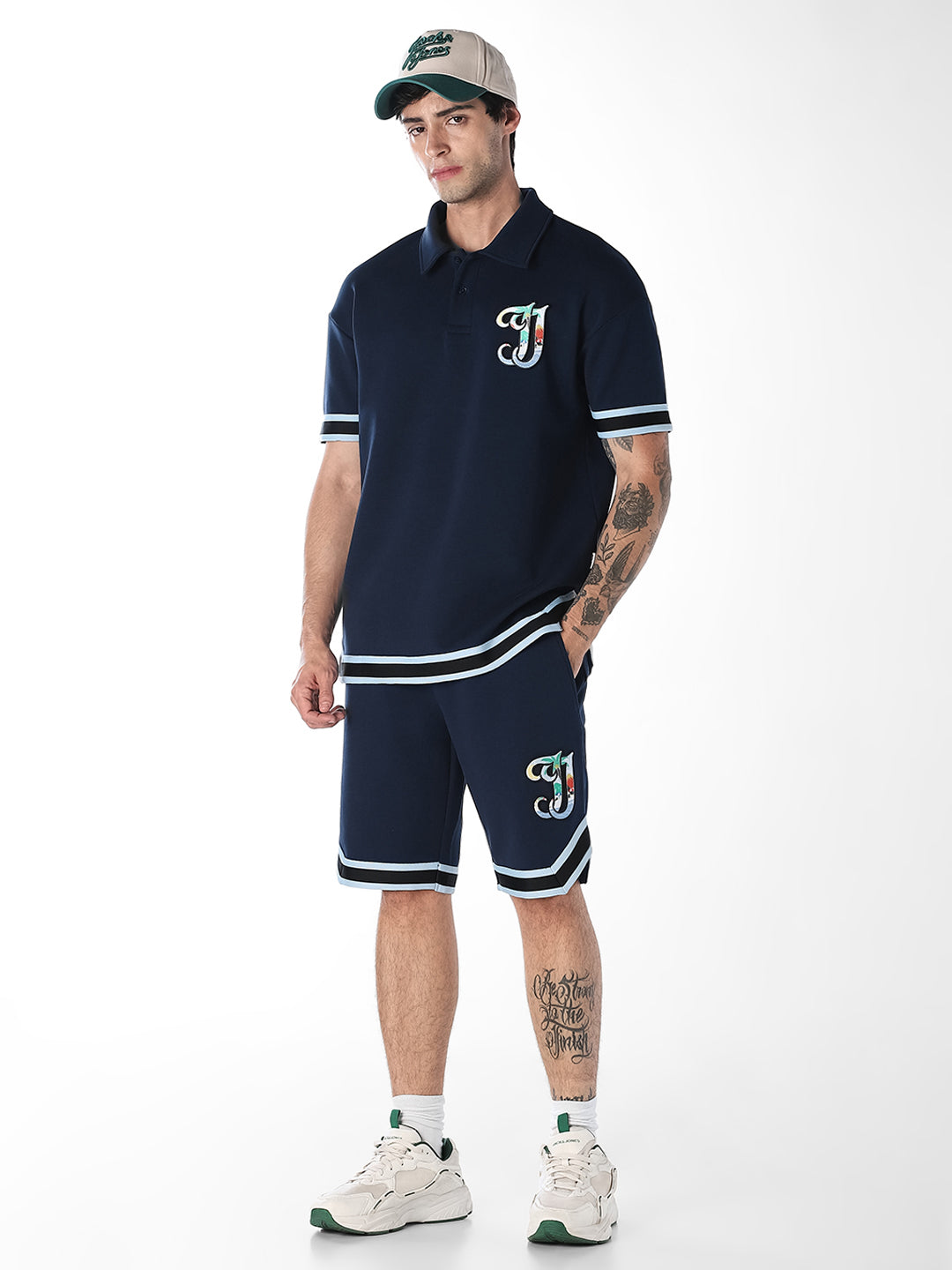 Applique Patchwork Cotton Shorts