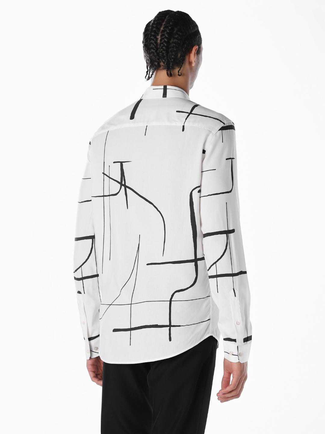 Printed Viscose Slim Fit Shirt