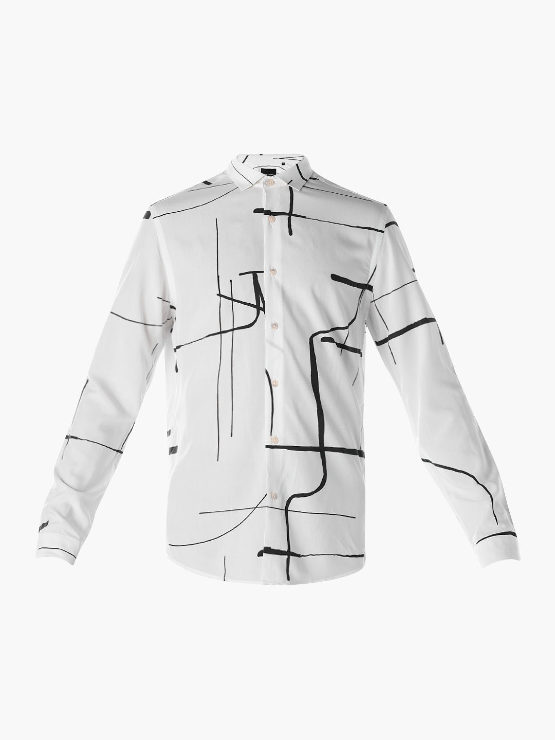 Printed Viscose Slim Fit Shirt