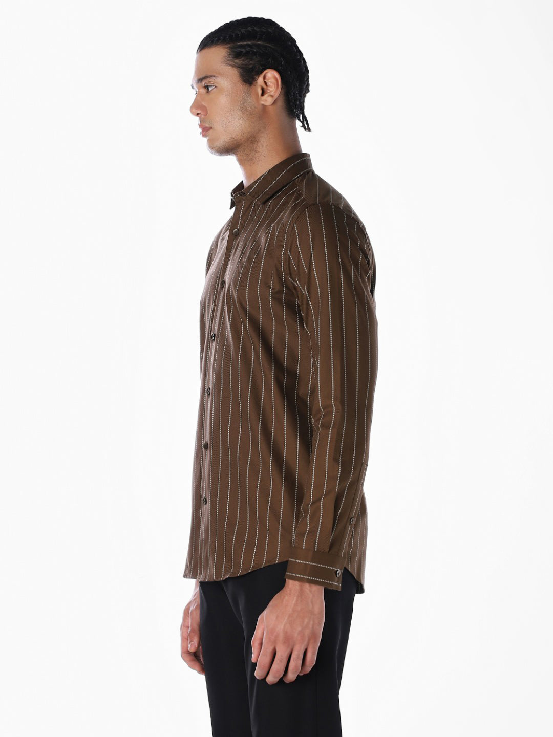 Striped Cotton Slim Fit Shirt