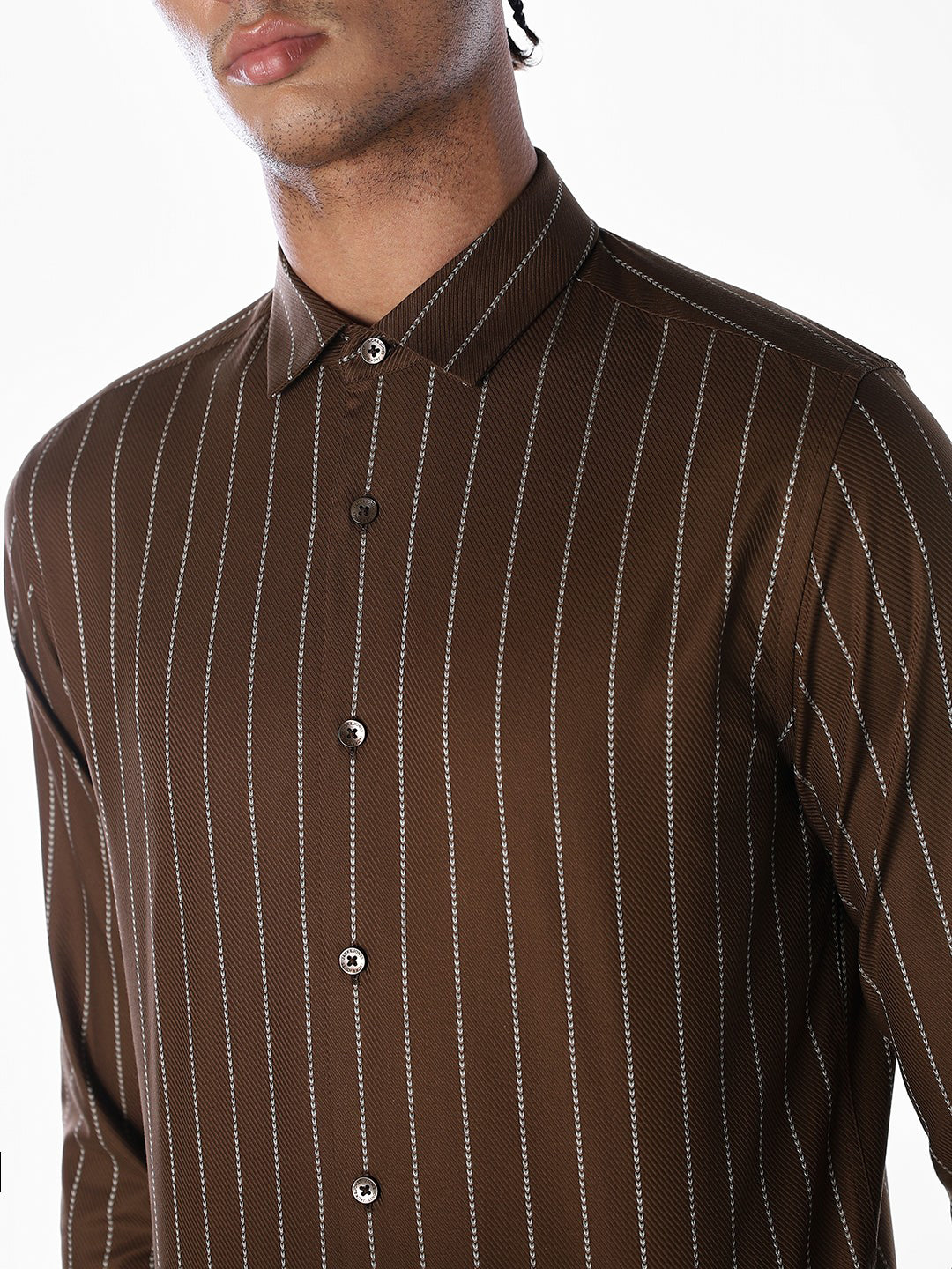 Striped Cotton Slim Fit Shirt