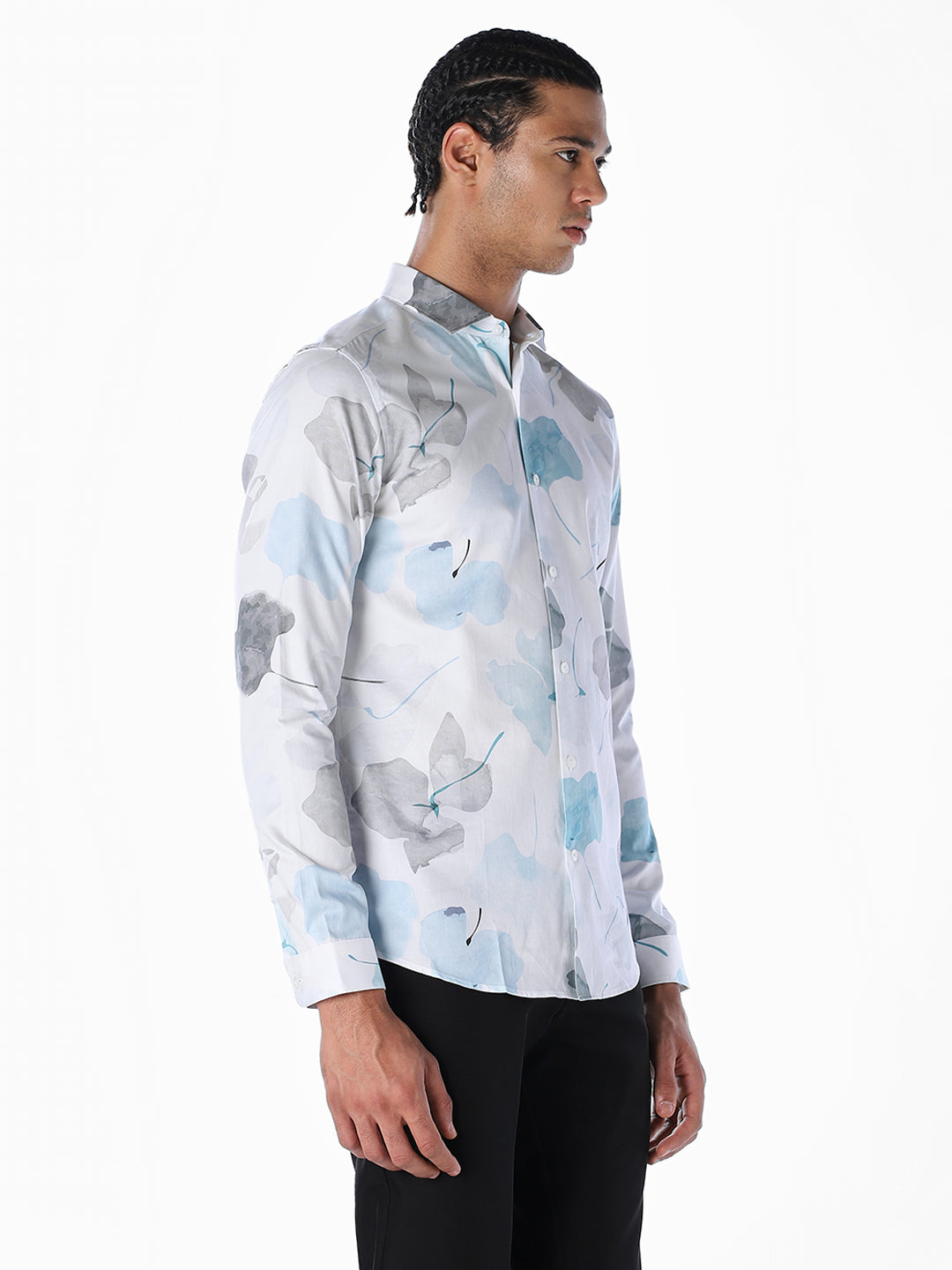 Floral Cotton Slim Fit Shirt
