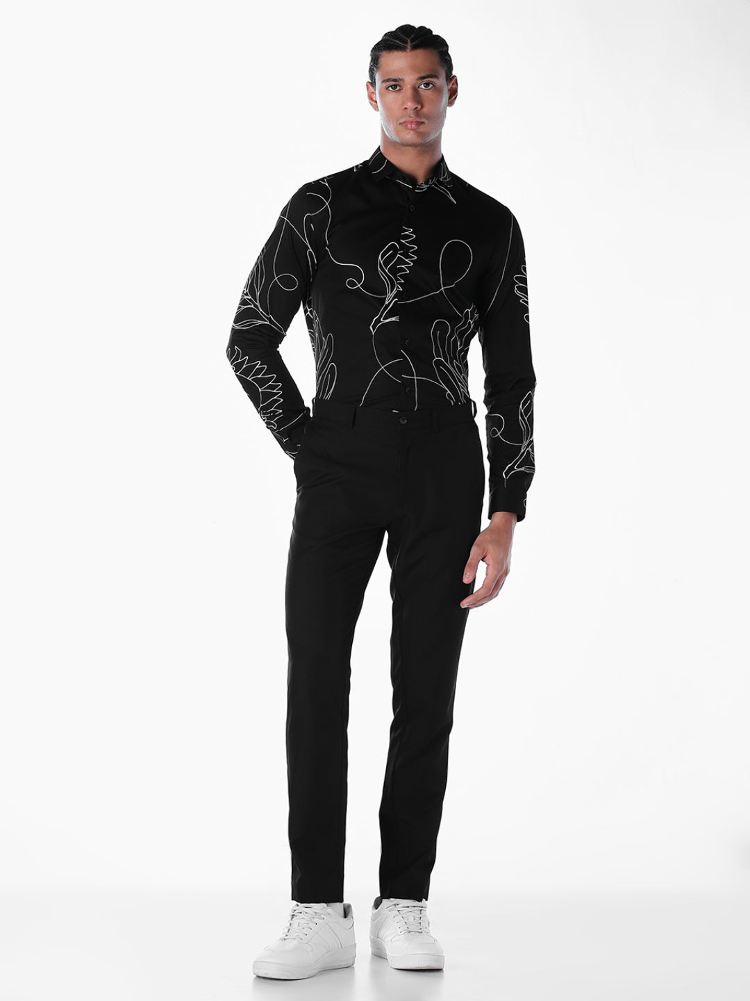 Printed Slim Fit Cotton Shirt