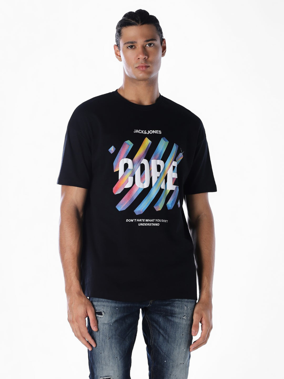 Cut & Sew Printed Oversized T-shirt