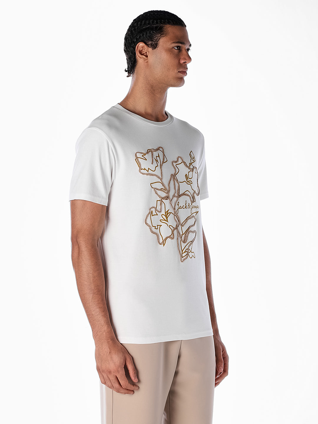 Floral Print Cotton T-shirt