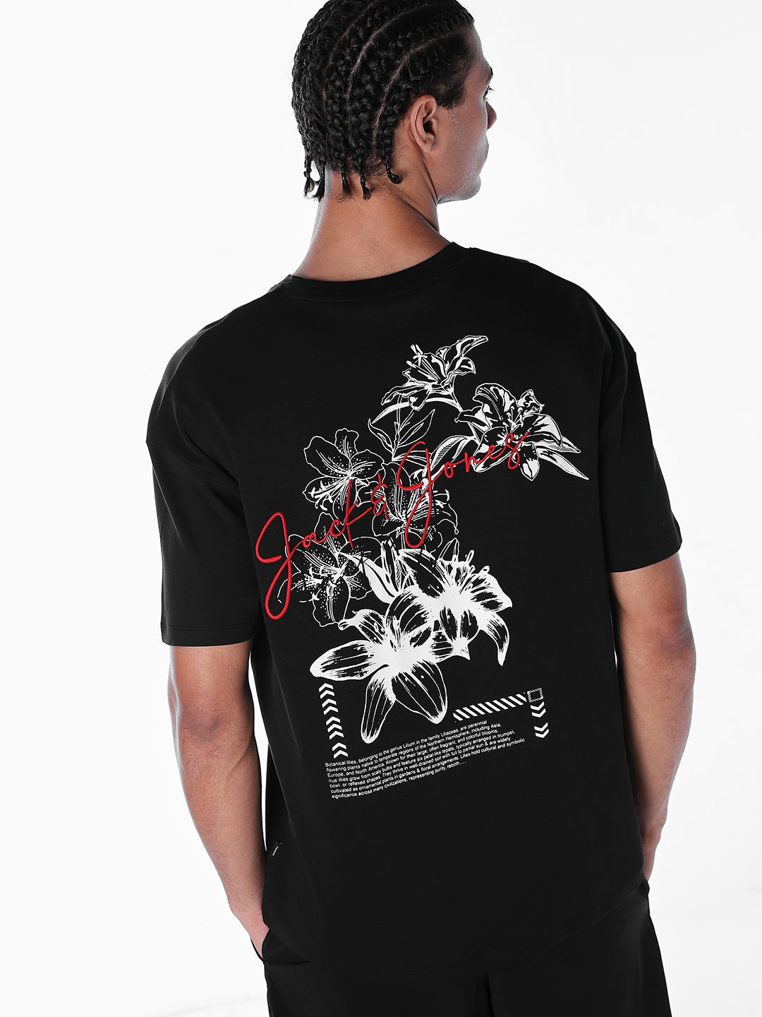 Floral Back Print Oversized T-shirt