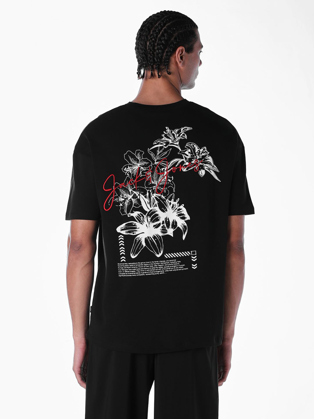 Floral Back Print Oversized T-shirt