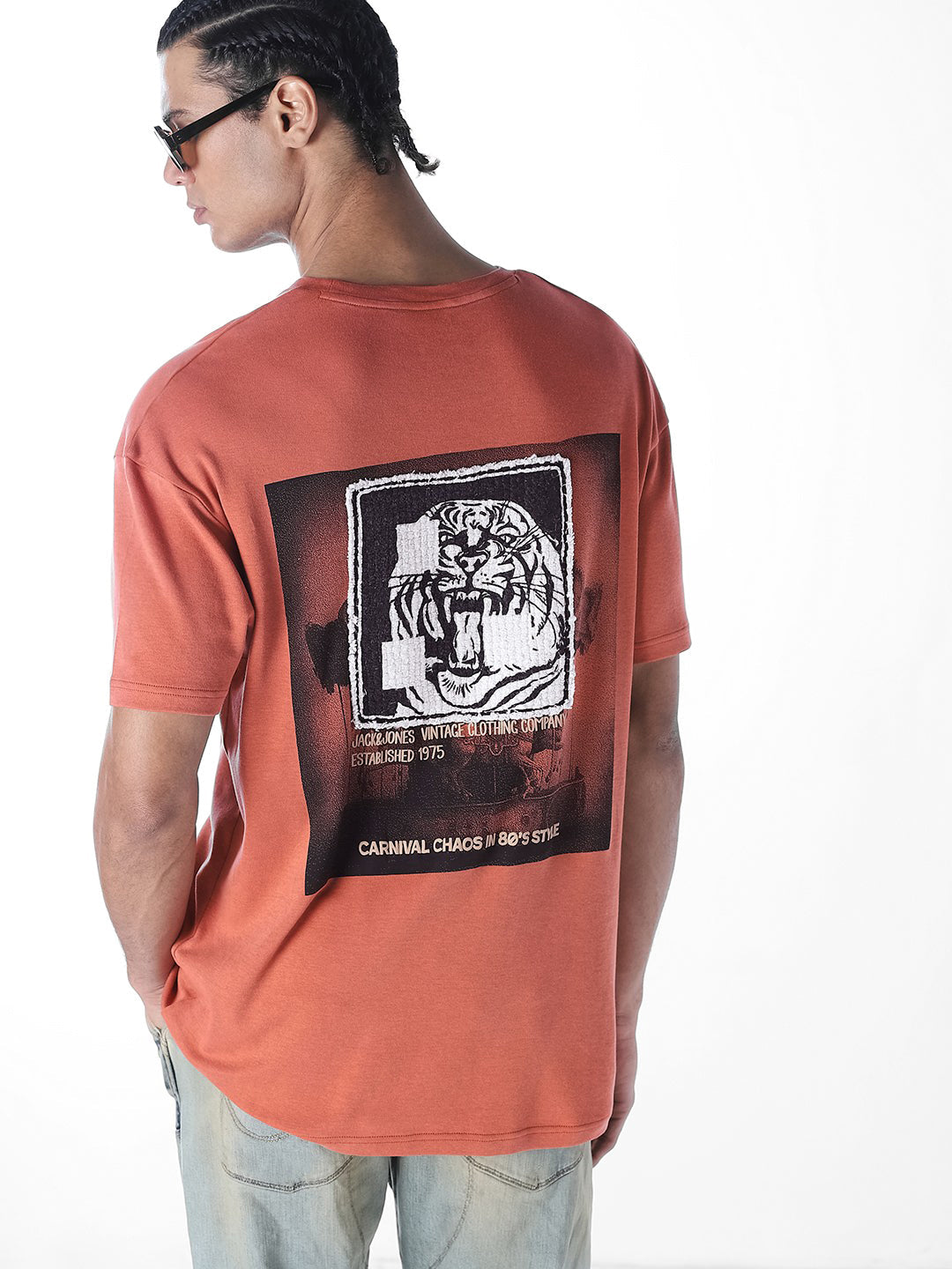 Cotton Printed Crew Neck T-shirt - M