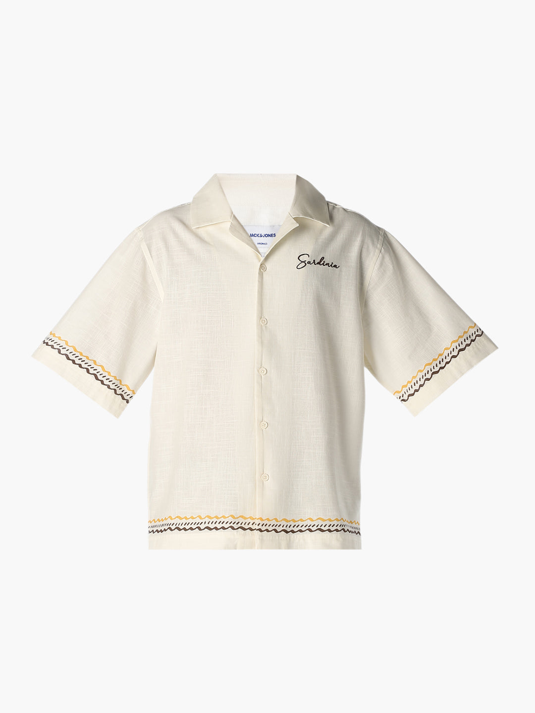 White Embroidered Oversized Shirt