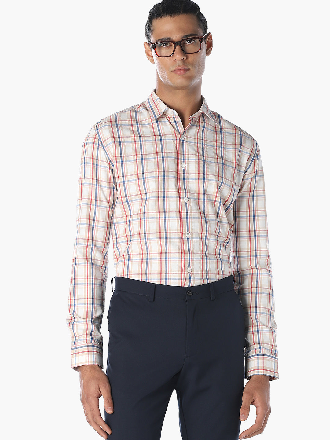 Multi-Colour Check Cotton Shirt