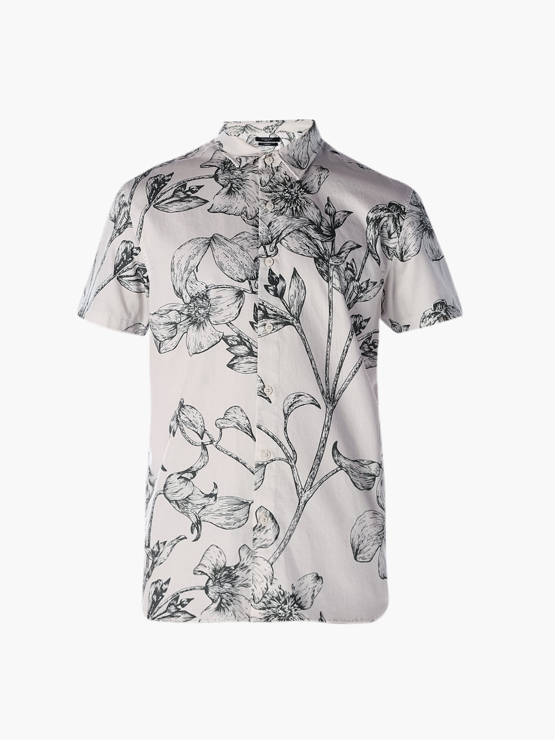 Floral Sketch Print Shirt - Off-White