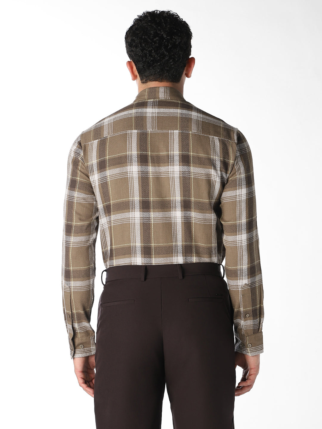 Green Check Cotton Shirt