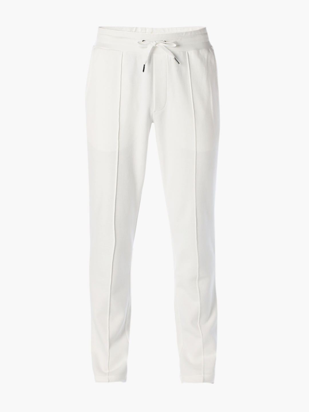 White Drawstring Regular Fit Sweatpants