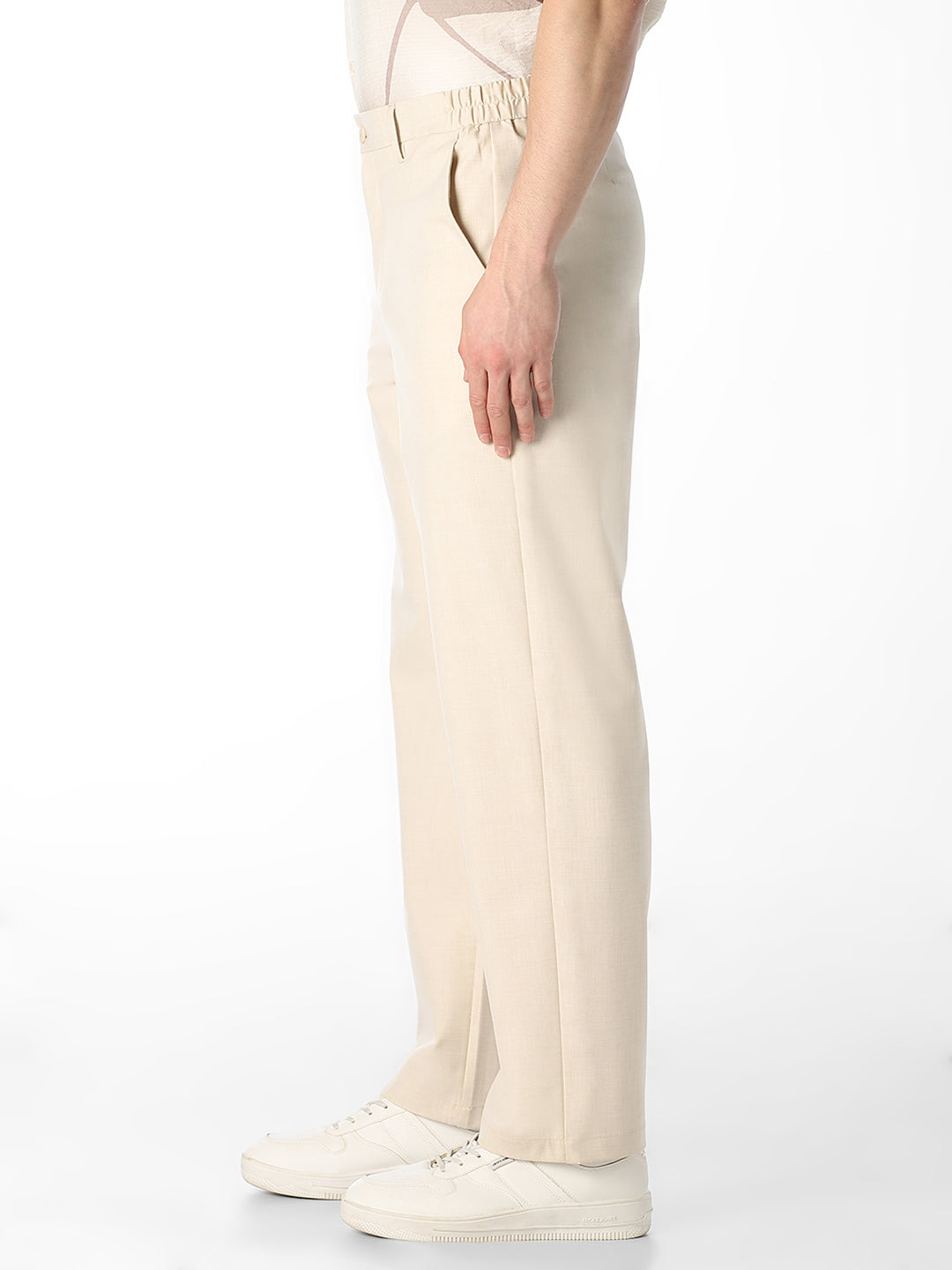 Cotton Blend Regular Fit Pants