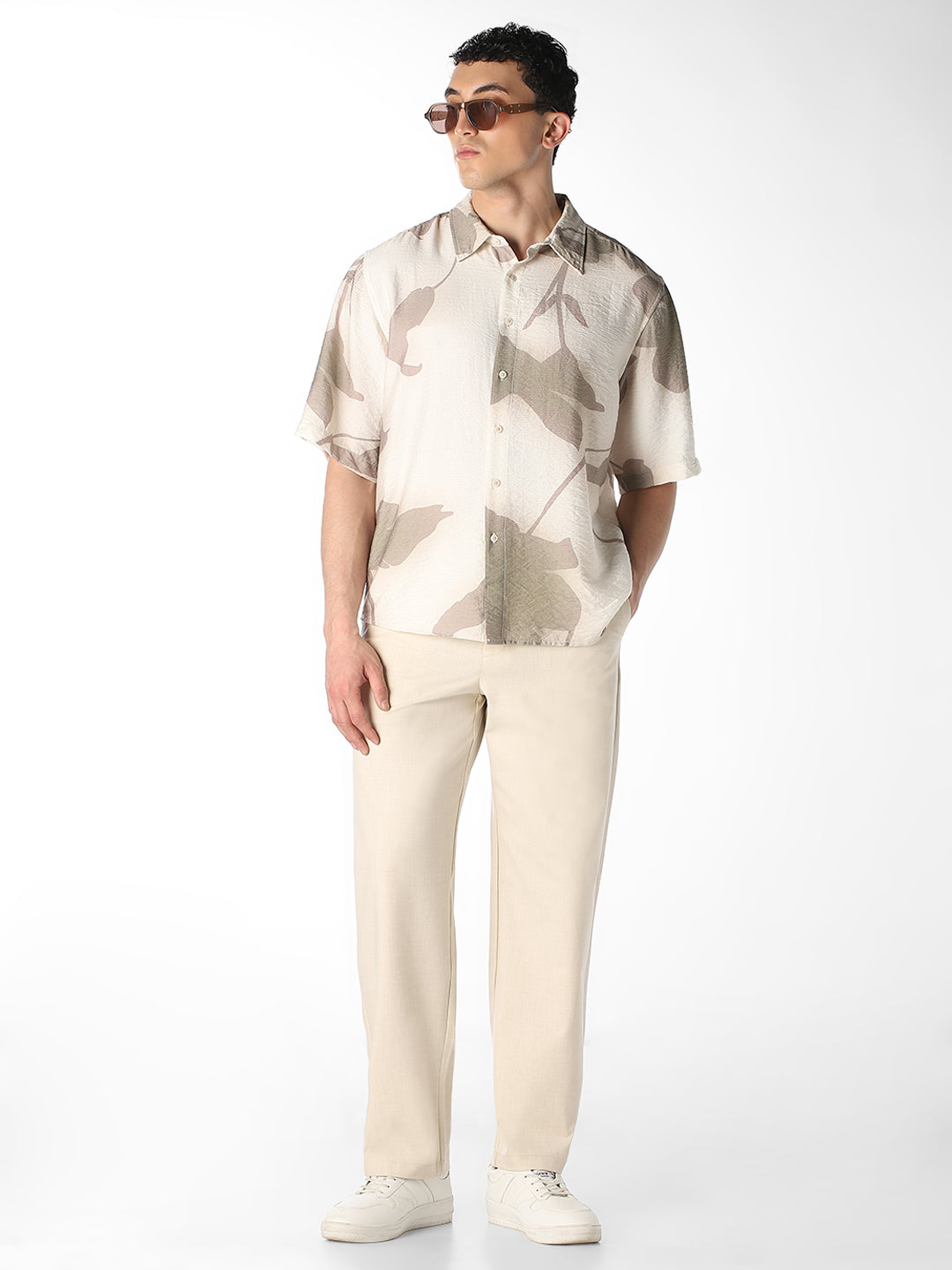 Cotton Blend Regular Fit Pants