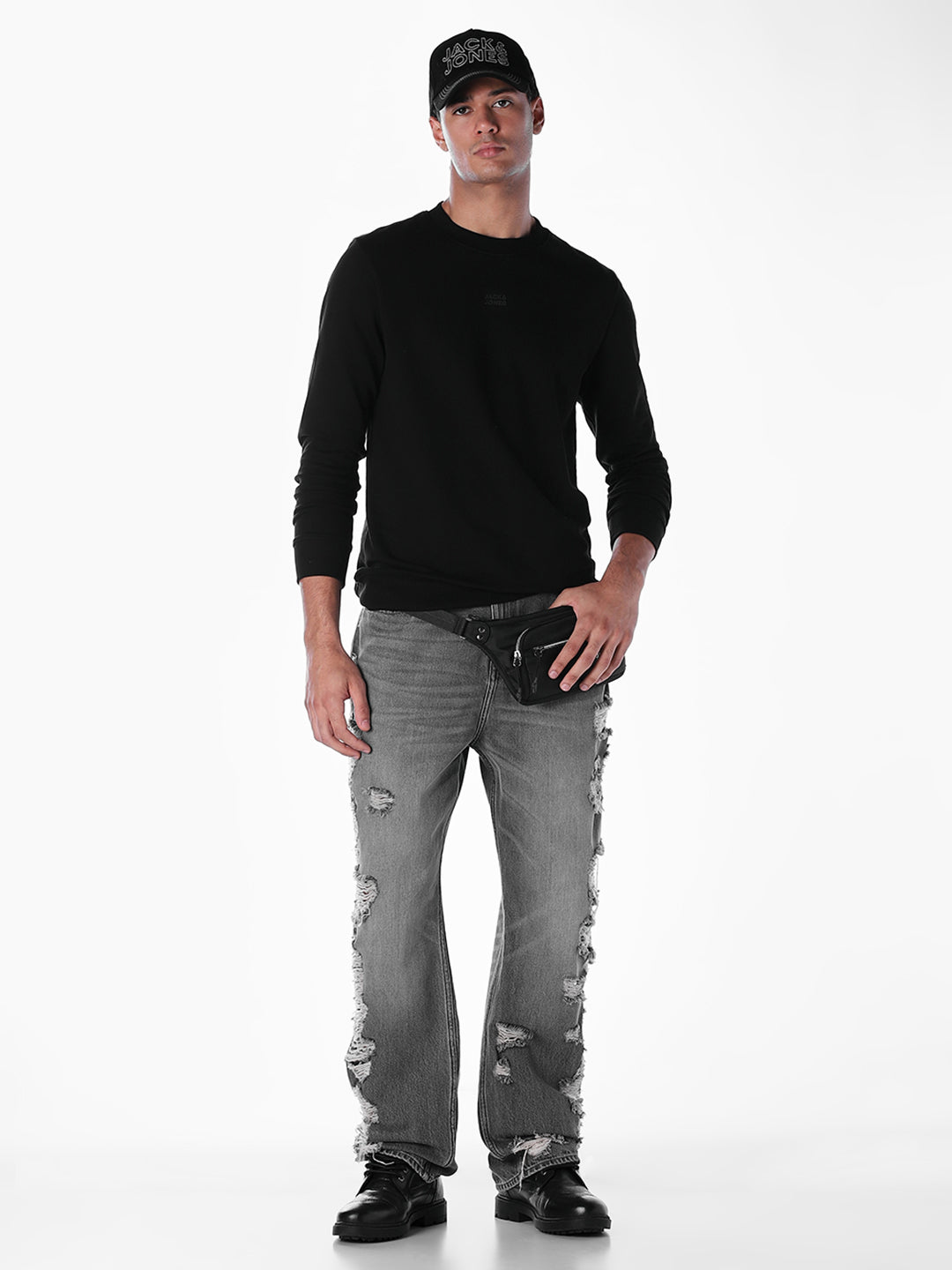 Black Crew Neck Sweatshirt